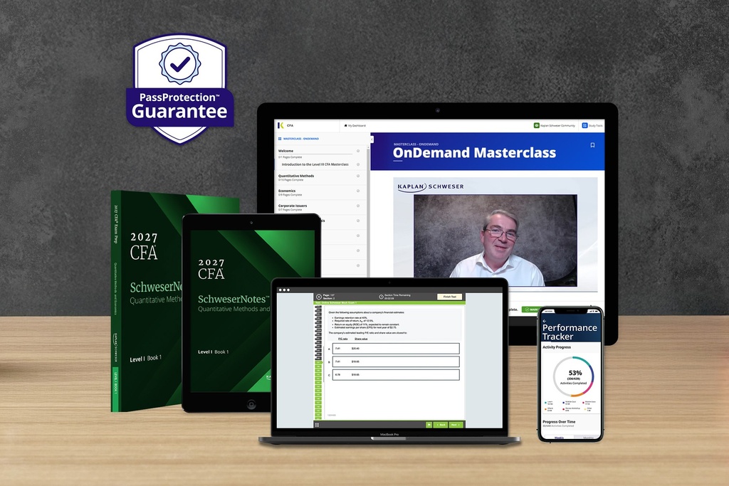Kaplan Schweser - CFA Resources - Pack "Premium" (CFA Level I August, 2026, CFA Level III - Portfolio Management, eBook only)