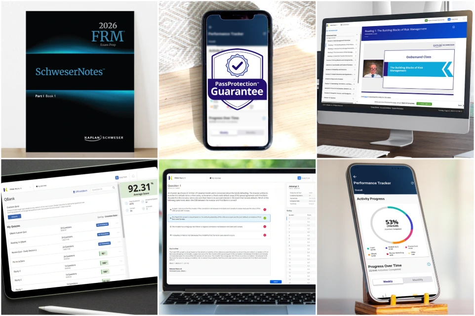 Kaplan Schweser - Ressources FRM - Pack "Premium" (FRM Part I August, Année en cours, Frais de livraison package)