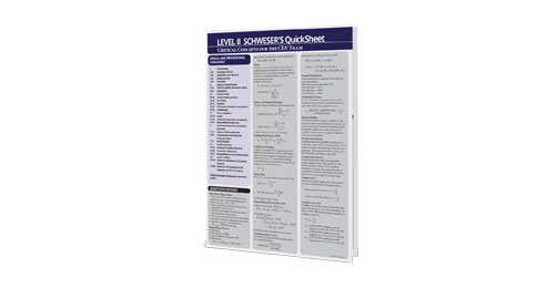 Schweser Level II CFA Quicksheet® Top Finance